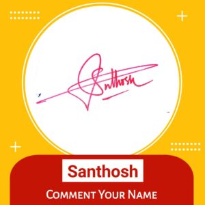 Santhosh Name Signatrue