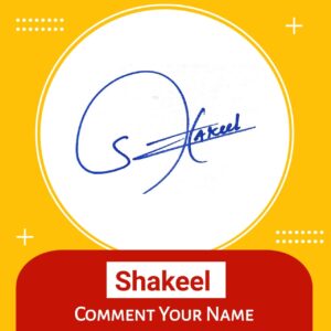 Shakeel Name Signature