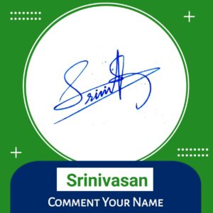 Srinivasan Name Signature